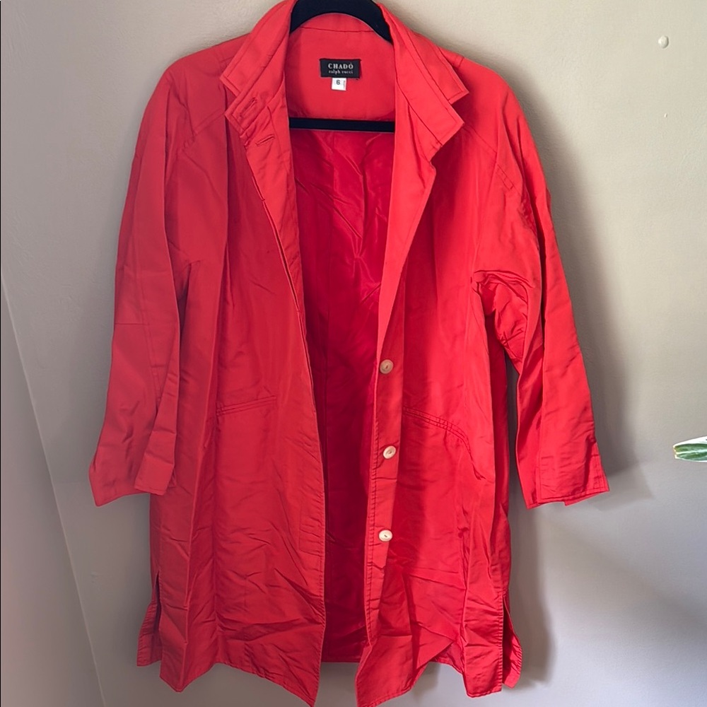 Vintage Ralph Rucci - Women's Red Trench Coat